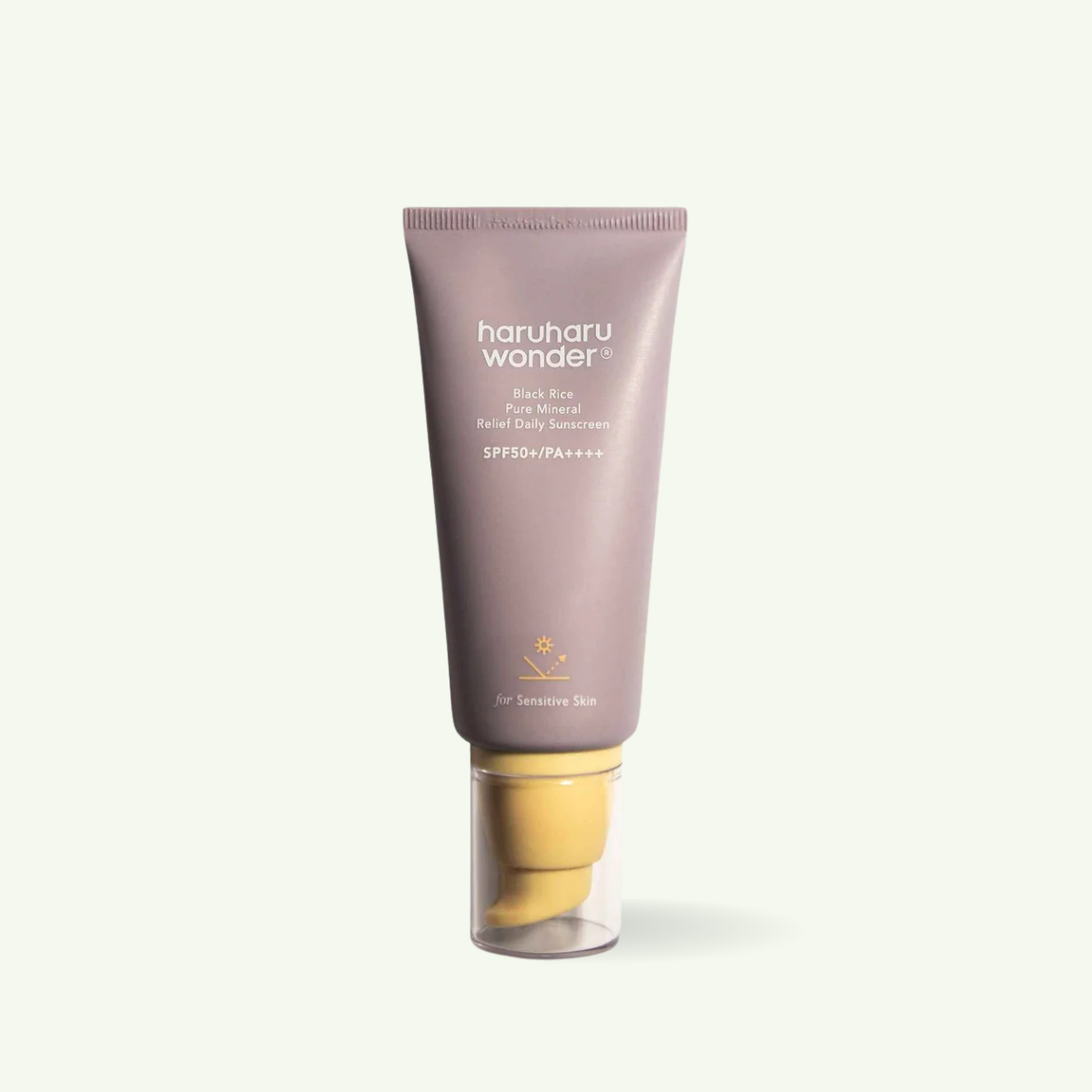 HARUHARU WONDER Black Rice Pure Mineral Relief Daily Sunscreen SPF50+ PA++++ 50ml, mineral zinc oxide sunscreen for sensitive skin