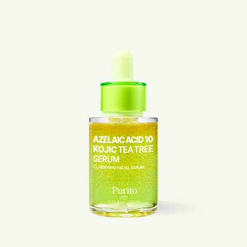 PURITO SEOUL Azelaic Acid 10 Kojic Tea Tree Serum 30ml bottle for cane-prone skin