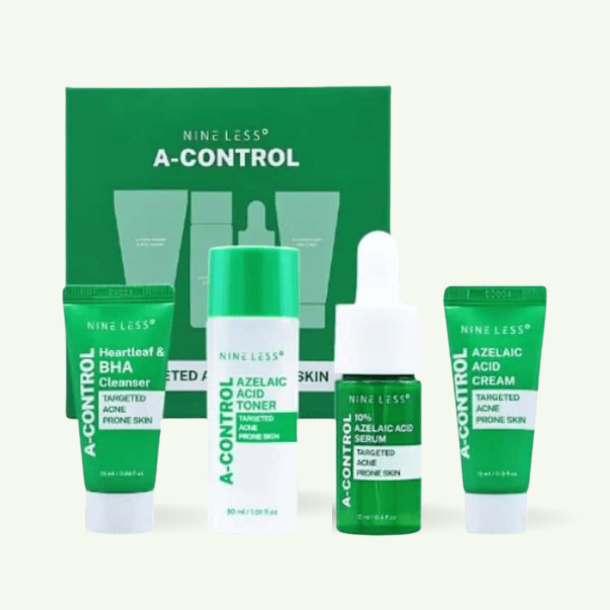 NINE LESS A-Control Mini Kit travel skincare routine